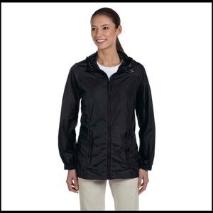 NEW NWT Womens Black Pack-Away Travel Collapsible Backpacking Windbreaker Small